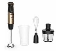 Блендер Tefal погружной Quickchef 1000Вт, 3в1, чаша-800мл, чоппер-500мл, турборежим, черно-бронзовый