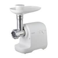 М'ясорубка Panasonic, 1700Вт, 3кг/мин, 3 решітки, насадка для ковбас, пластик, білий