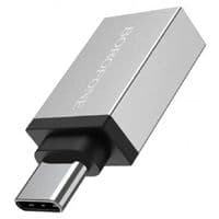 Переходник BOROFONE BV3 USB3.0(AF) OTG =&amp;gt; Type-C(M), Silver, Blister