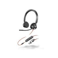 Гарнітура комп'ютерна стерео On-ear Poly Blackwire 3325-M, USB-A, USB-C, односпрямований, Microsoft Teams, чорний