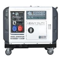 Генератор дизельний Konner&Sohnen  KS 9300DE-1/3 ATSR,230/400В,6.5/6.0кВт,7.5/7.0кВт,1/3Фази, електростартер, 168кг