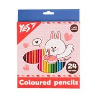 Олівці кольорові Yes 24 кольорів Line Friends Cony (290742)
