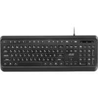 Клавіатура мембранна 2E KS120 104key, USB-A, EN/UK, White LED, чорний