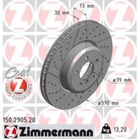 Тормозной диск ZIMMERMANN 150.2905.20