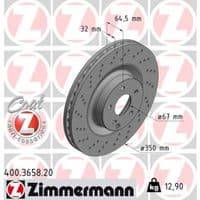 Тормозной диск ZIMMERMANN 400.3658.20