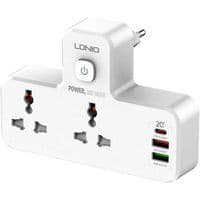 Сетевой фильтр LDNIO SE2311, 4 Розетки + 4 USB, 2 м, сечение 3х0, 75мм, White, Box