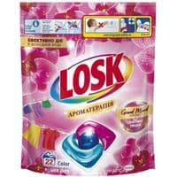 Капсули для прання Losk Power Caps Color Ароматерапія Ефірні масла та аромат Малазійської квітки 22 шт. (9000101802467)
