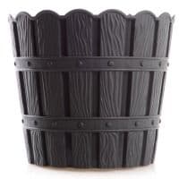 Цветочный горшок VIOLET HOUSE 1047 BAMBOO Antracite с дренажем 5 л. (1047 BAMBOO Antracite 5 л.)