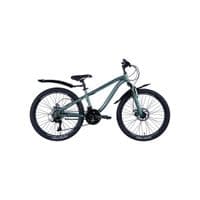 Велосипед Discovery Flint AM DD 24" 13" ST 2024 Зелено-серебристый (OPS-DIS-24-332)
