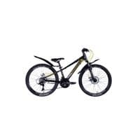 Велосипед Discovery Qube Vbr 24" 11,5" AL 2024 Черно-желтый (OPS-DIS-24-356)