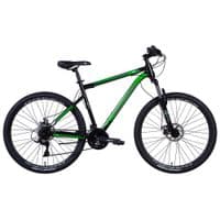 Велосипед Discovery Trek AM DD 27.5" 19.5" ST 2024 Черно-зеленый (OPS-DIS-27.5-056)