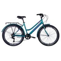 Велосипед Discovery Prestige Woman Vbr 26" 17" ST 2024 Сине-зеленый (OPS-DIS-26-610)