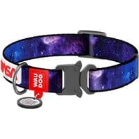 Ошейник для животных WAUDOG Nylon с QR-паспортом "NASA21" металлическая пряжка-фастекс M (4507-0148)