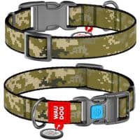 Ошейник для животных WAUDOG Nylon с QR-паспортом "Милитари" пластиковый фастекс S (280-4026)