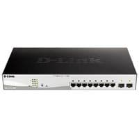Комутатор DGS-1210-10MP/F3A (Smart  L2 Switch 8х1000Base-T PoE, 2х1000Base-X SFP, PoE Budget 130W, Compact CLI)