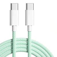 Кабель Apple Woven Charge USB Type-C - USB Type-C, 1м, Зелений (K28437)