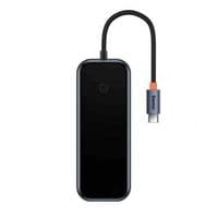 USB-концентратор Baseus AcmeJoy 4-Port Type-C HUB Adapter（Type-C до USB3.0*3+Type-C PD&Data *1）Темно-сірий