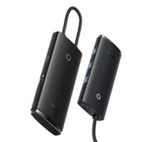 USB-концентратор Baseus Lite Series 5-Port Type-C HUB Docking Station (Type-C to HDMI+USB3.0*3+PD) Black