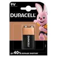 Батарейка щелочная DURACELL 9V / MN1604, 1шт в блистере, цена за блистер