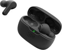 Навушники JBL Wave Beam, Black, Bluetooth, мікрофон, чохол з функцією зарядки, технологія "JBL Deep Bass Sound" (JBLWBEAMBLK)