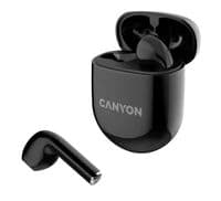 Навушники Canyon TWS-6, Black, бездротові (Bluetooth 5.3), мікрофон, динаміки 13 мм, зарядний бокс, стереозвук, функція "Handsfree", 30 / 400 mAh (CNS-TWS6B)