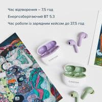 CANYON TWS-5, Bluetooth-гарнітура, з мікрофоном, BT V5.3 JL 6983D4, частотний діапазон: 20Hz-20kHz, акумулятор EarBud 40mAh*2+Charging Case 500mAh, довжина кабелю Type-C 0.24m, розмір: 58.5*52.91*25.5 мм, 0,036 кг, чорний
