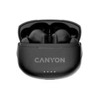 CANYON TWS-8, Bluetooth headset, with microphone, with ENC, BT V5.3 JL 6976D4, Frequence Response:20Hz-20kHz, battery EarBud 40mAh*2+Charging Case 470mAh, type-C cable length 0.24m, Size: 59*48.8*25.5mm, 0.041kg, Black