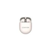 CANYON TWS-6, гарнітура Bluetooth, з мікрофоном, BT V5.3 JL 6976D4, частотна характеристика: 20Hz-20kHz, акумулятор EarBud 30mAh*2+Charging Case 400mAh, довжина кабелю Type-C 0.24m, розмір: 64*48*26mm , 0.040кг, Бежевий