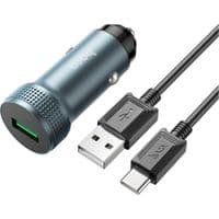 Зарядное устройство для HOCO Z49A Level USB Metal Gray (6931474795731)