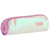 Пенал Cool For School 2 відділення з паєтками Білий (CF6490-white)