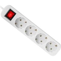 Power filtr 1.8м Defender S418 с выключателем заземления, 4 розетки