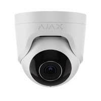 IP-камера ведущая Ajax TurretCam, 8мп, 2.8мм, Poe, True WDR, IP 65, ИК 35м, аудио, угол обзора 100° до 110°, купольная, белая