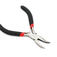 Долгогубцы изогнутые Voltronic, 4,5-дюймовые, черно-красные ручки, 120мм.