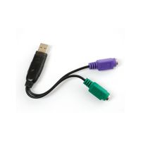 Адаптер Dynamode USB A Male - 2 * PS / 2 чорний (USB to PS / 2)