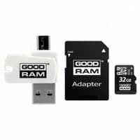 Карта памяти MicroSDHC 32GB UHS-I Class 10 GOODRAM + SD-adapter + OTG Card reader (M1A4-0320R11)