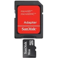 Карта памяти SanDisk 16GB microSDHC C4+ SD адаптер
