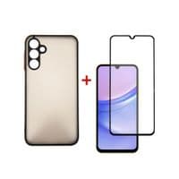 Чохол до мобільного телефона Dengos Kit for OPPO A18 case + glass (Black) (DG-KM-06)