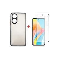 Чехол для мобильного телефона Dengos Kit for OPPO A58 4G case + glass (Black) (DG-KM-36)
