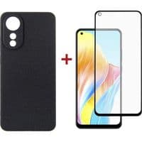 Чохол до мобільного телефона Dengos Kit for OPPO A78 4g case + glass (Black) (DG-KM-03)