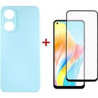 Чехол для мобильного телефона Dengos Kit for OPPO A78 4g case + glass (ice blue) (DG-KM-04)