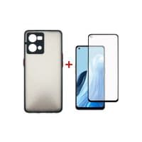 Чохол до мобільного телефона Dengos Kit for OPPO Reno 7 4g case + glass (Black) (DG-KM-32)