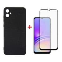 Чохол до мобільного телефона Dengos Kit for Samsung Galaxy A05 (A055) case + glass (Black) (DG-KM-07)