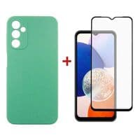 Чохол до мобільного телефона Dengos Kit for Samsung Galaxy A14 5G case + glass (Mint) (DG-KM-14)