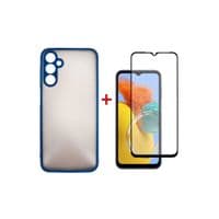 Чохол до мобільного телефона Dengos Kit for Samsung Galaxy M14 case + glass (Blue) (DG-KM-16)