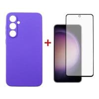 Чохол до мобільного телефона Dengos Kit for Samsung Galaxy S23 FE case + glass (Purple) (DG-KM-12)