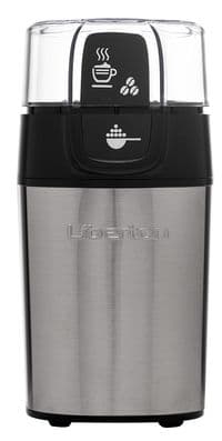 Кавомолка Liberton LCG-2304, Grey, 200Вт, 70г, 2 змінні чаші із нерж. сталі для м'яких та твердих інгредієнтів, блокування включення при знятій кришці, корпус та ніж з нержавіючої сталі