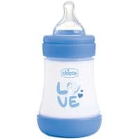 Бутылочка для кормления Chicco Perfect 5 Love с силиконовой соской 0+ мес. 150 мл Голубая (20211.21.40)