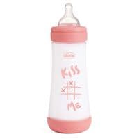 Бутылочка для кормления Chicco Perfect 5 Love с силиконовой соской 4+ мес. 300 мл Розовая (20235.11.40)
