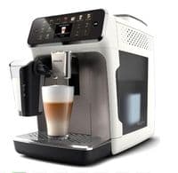 Кофемашина Philips Series 4400 LatteGo, 1.8л, зерно+молотая, автомат.капуч, дисплей, авторецептов -12, бело-серебряный