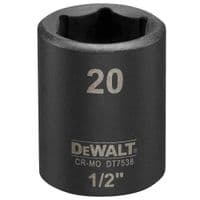 Головка торцева DeWALT ударна IMPACT 1/2" х 20 мм, шестигранна (DT7538)